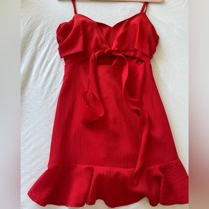 White Fox Red Mini Dress - Size S